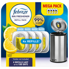 Змінні насадки для освіжувача сміттєвого відра FEBREZE BIN, цитрусова свіжість, 4 шт 